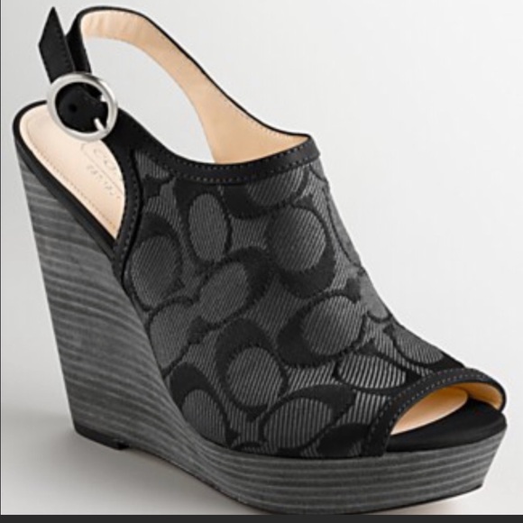 Coach Shoes - Coach Janet wedge sling back sandals
